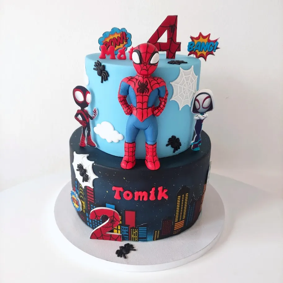 Bezlepkový dort Spiderman pro malé superhrdiny Praha